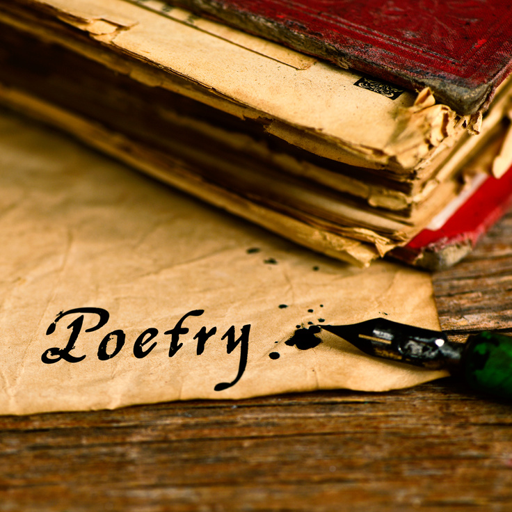 text poetry written with a dip pen